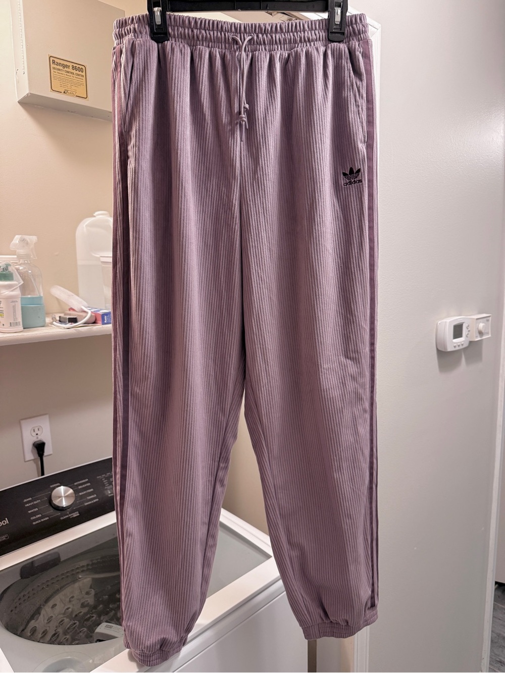 adidas Originals Lilac Velvet Corduroy Hooded Track Jacket & Joggers - Picture 5 of 9